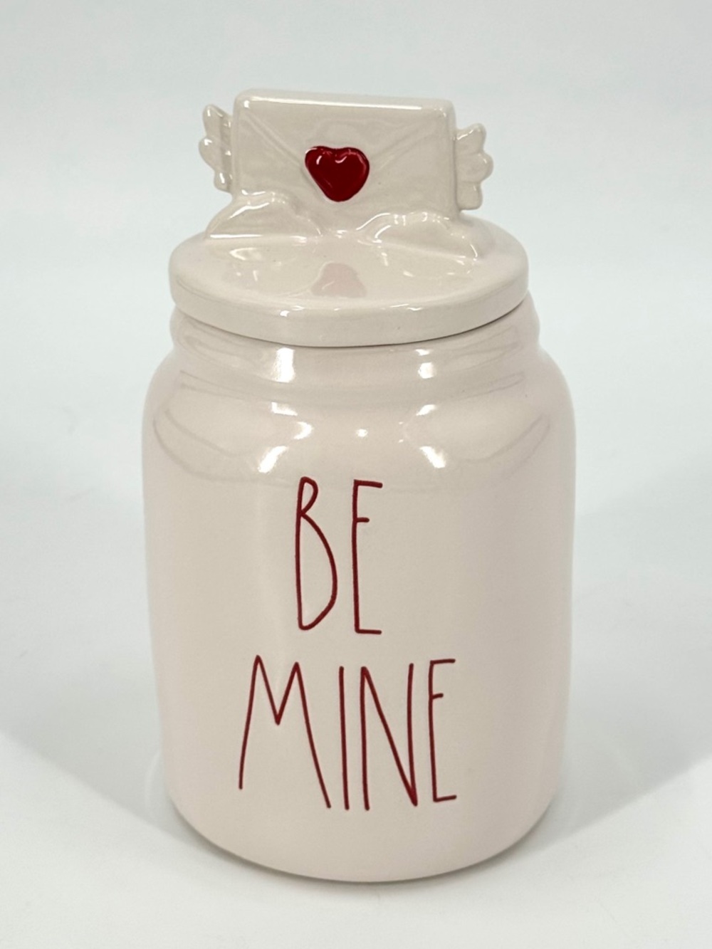 NWOB Rae Dunn Be Mine Valentine Candy 7” Jar w/ Lid